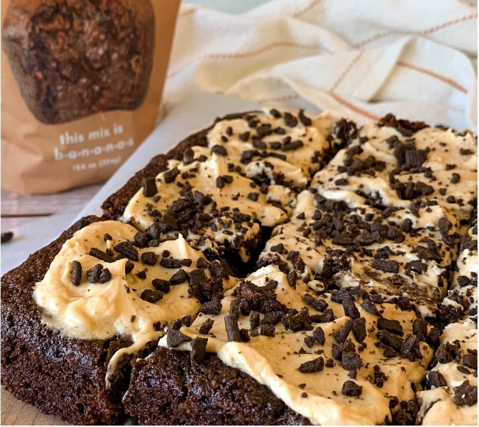 Frosted Mocha Chip Banana Bread Brownies &ndash; GoNanas