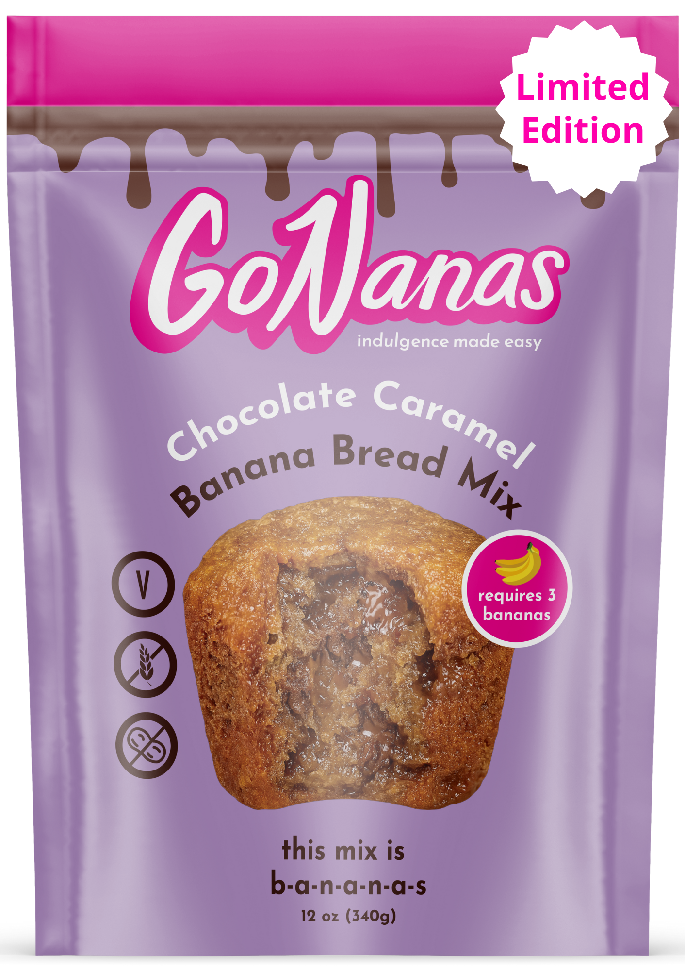 Chocolate Covered Caramel Banana Bread Mix