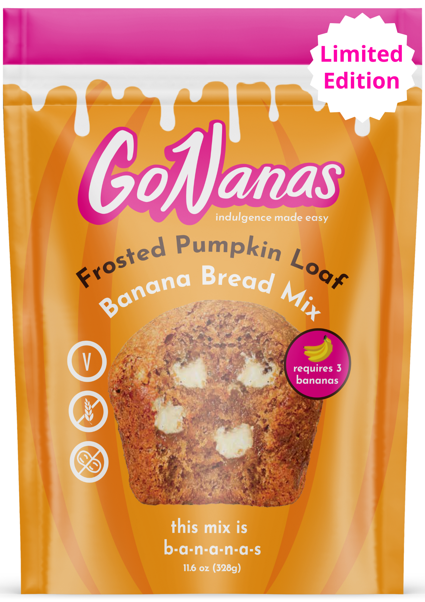 Frosted Pumpkin Loaf Banana Bread Mix