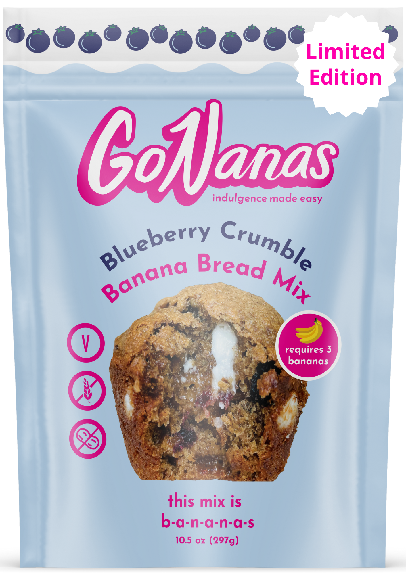 Blueberry Crumble Banana Bread Mix