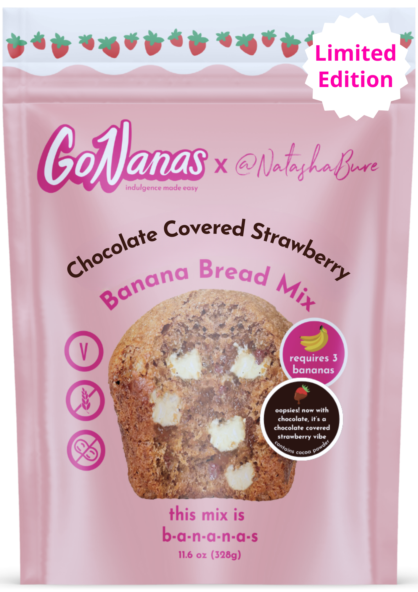 Chocolate Covered Strawberry Banana Bread Mix
