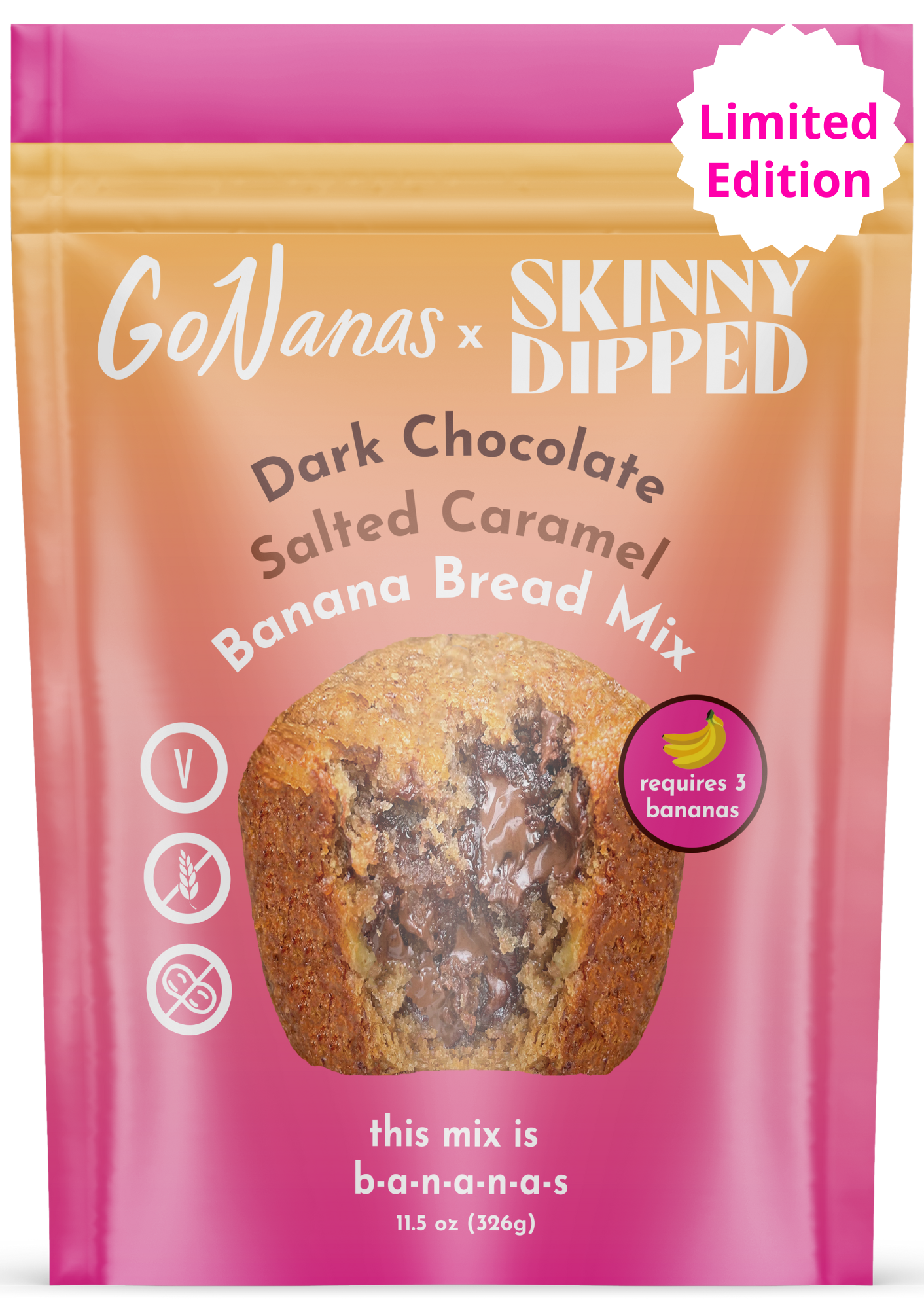 Dark Chocolate Salted Caramel Banana Bread Mix