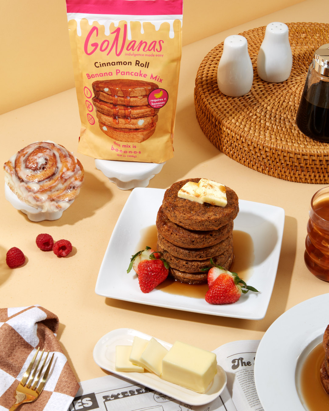 Cinnamon Roll Banana Pancake Mix