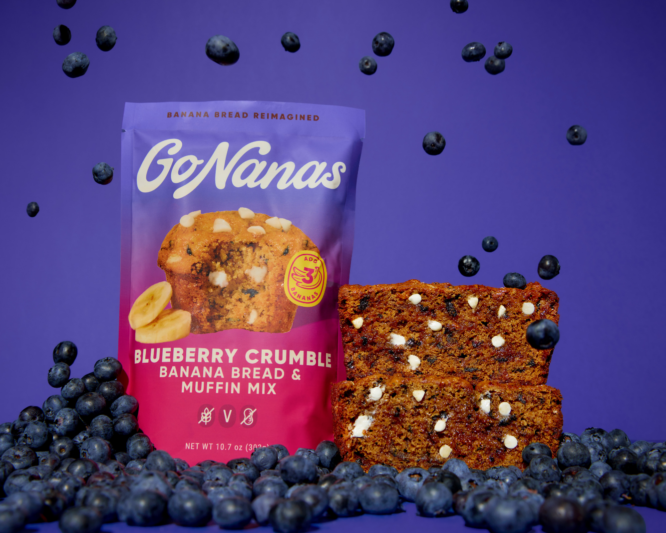 Blueberry Crumble Banana Bread Mix