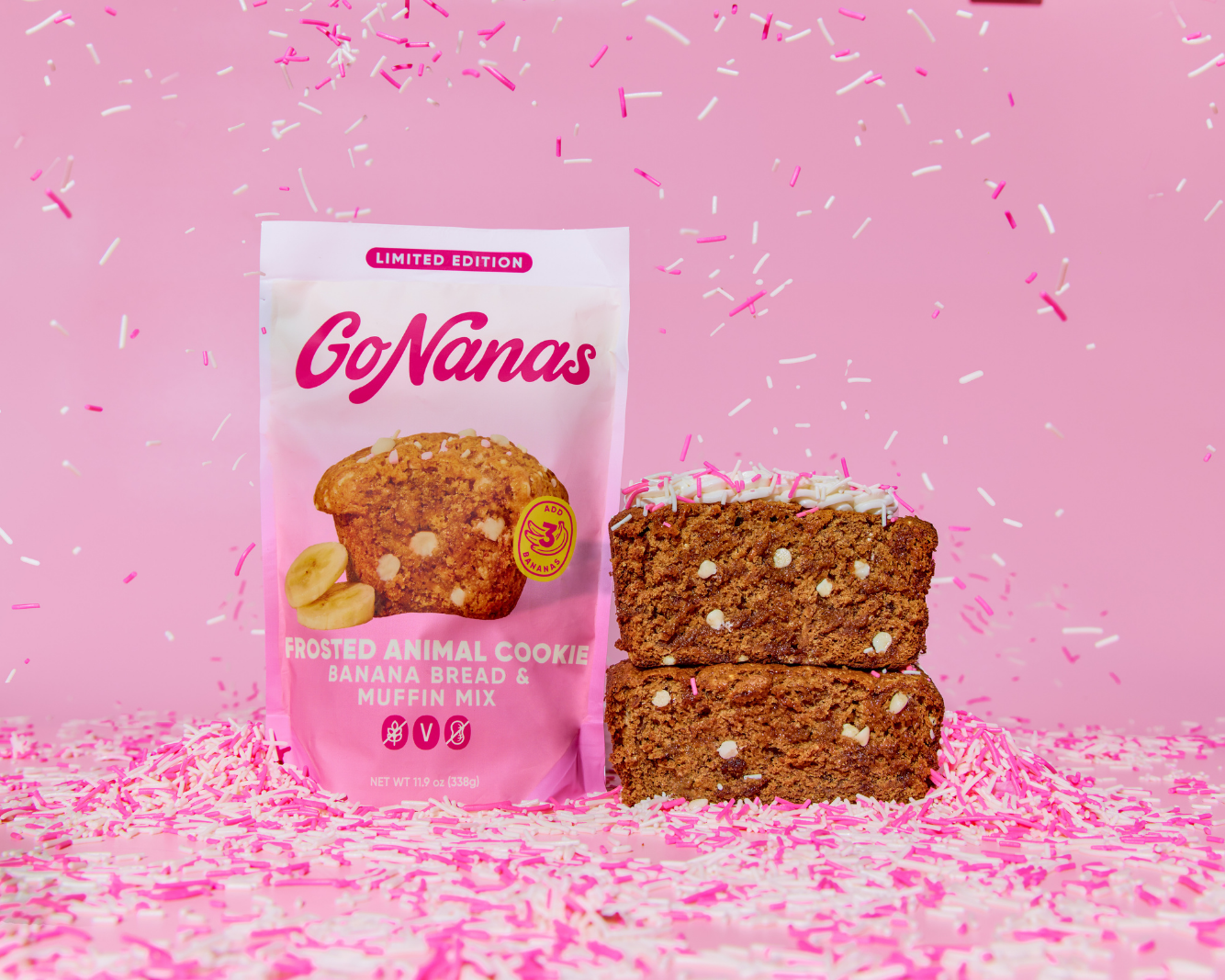 Frosted Animal Cookie Banana Bread Mix