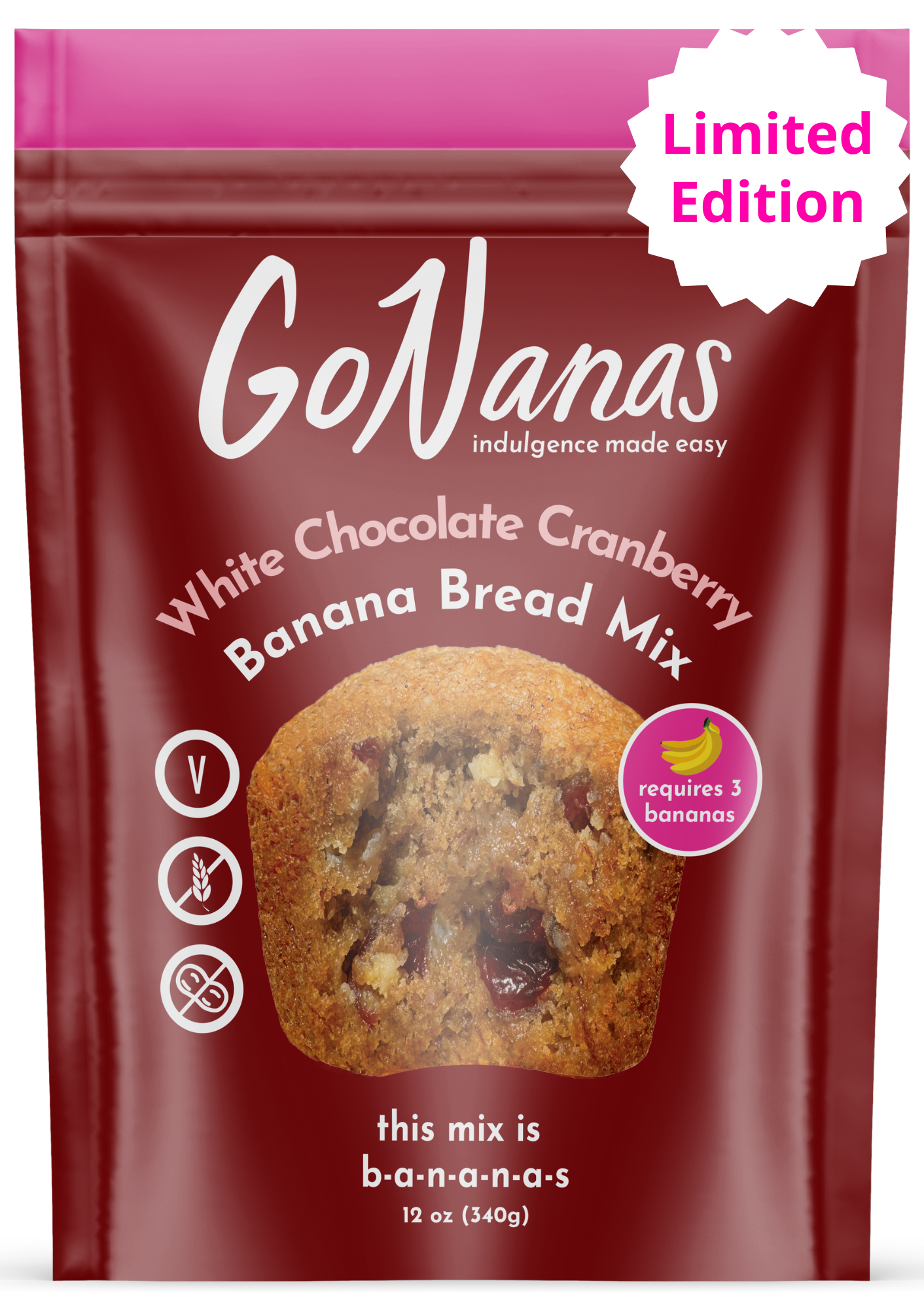 White Chocolate Cranberry Banana Bread Mix