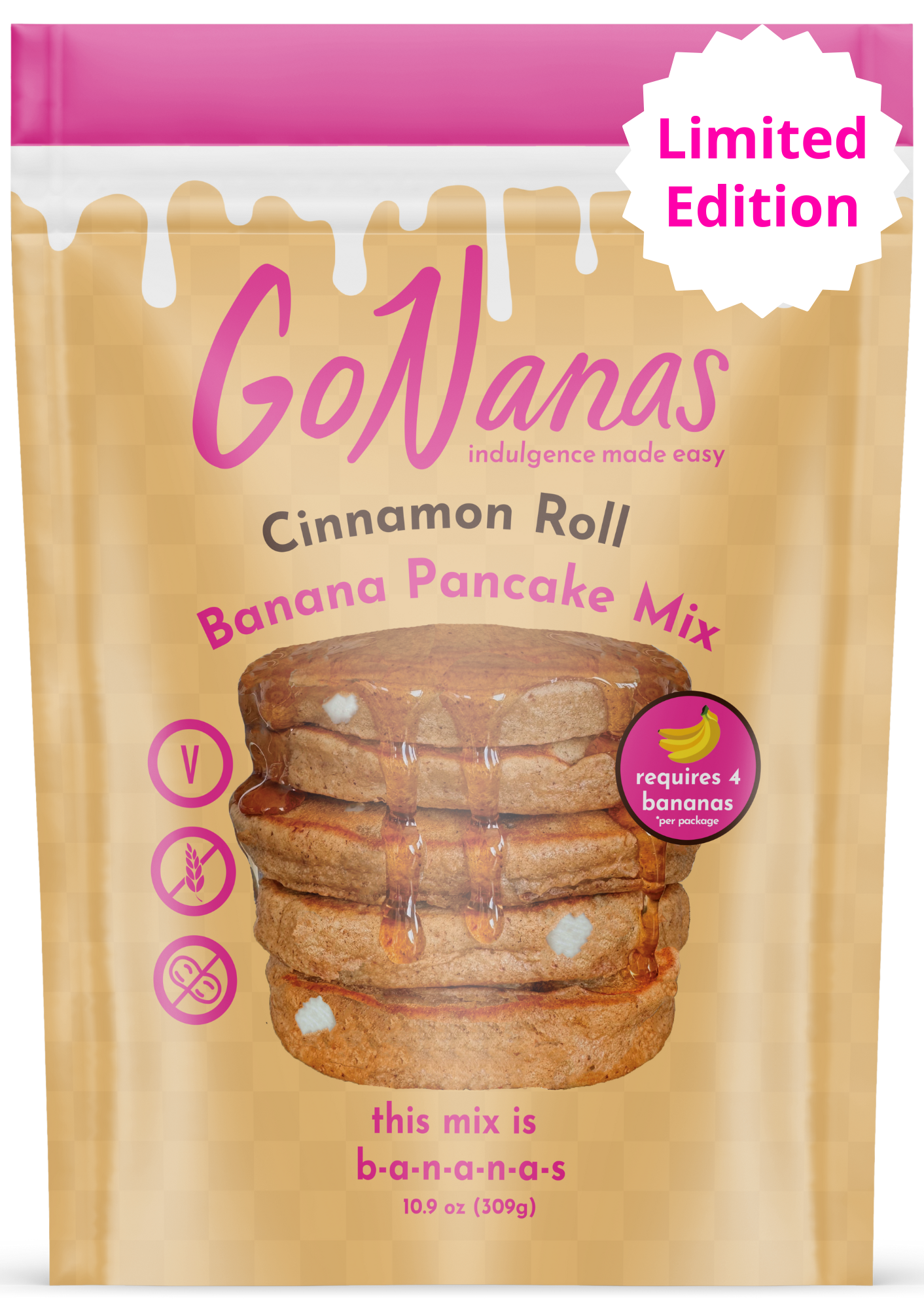 Cinnamon Roll Banana Pancake Mix